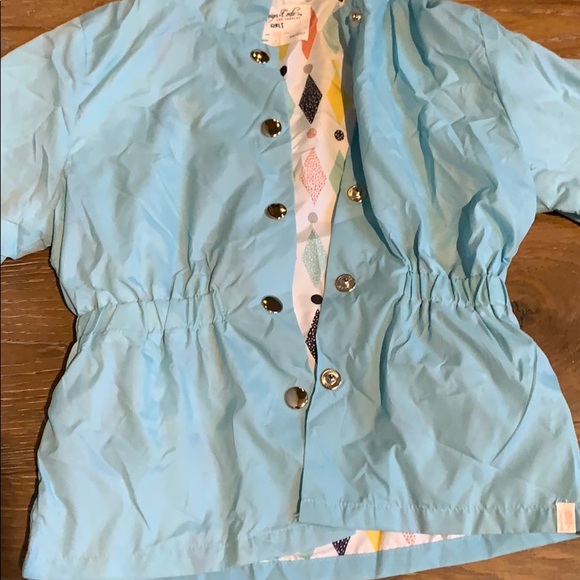 Lightweight rain jacket. Powder blue - Picture 2 of 4